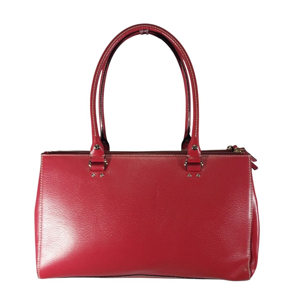 Red Leather Tote Bag - Picture 7 of 13